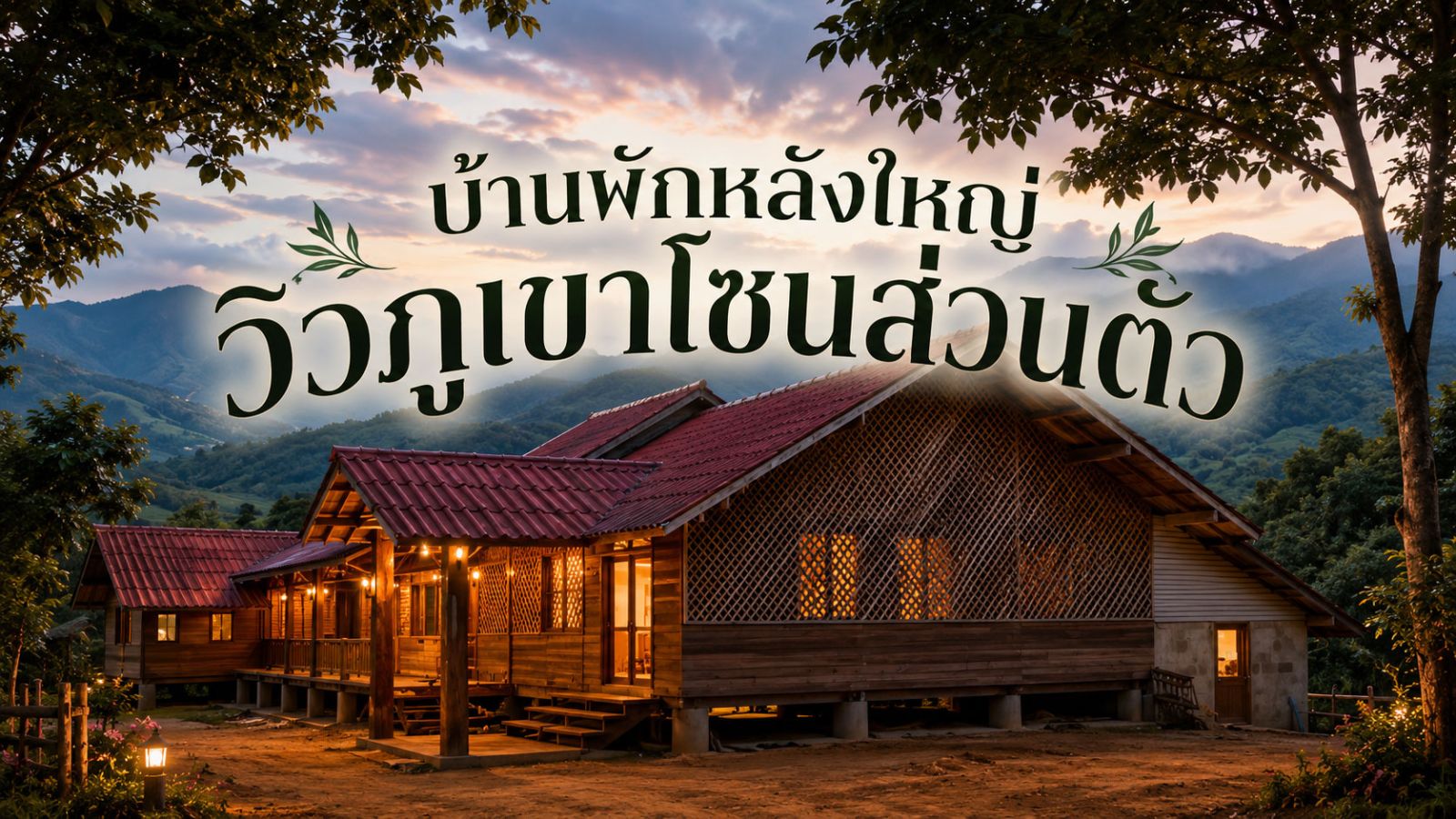 บ้านพักหลังใหญ่ วิวภูเขาโซนส่วนตัว